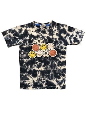 Mish Tie Dye T-Shirt with MultiSport Graphics boys size 4 in EUC